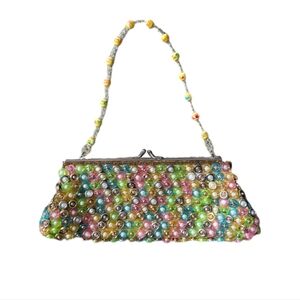 Vintage Aldo Y2K Maximalists Candy Embellished Beaded Clutch Shoulder Bag